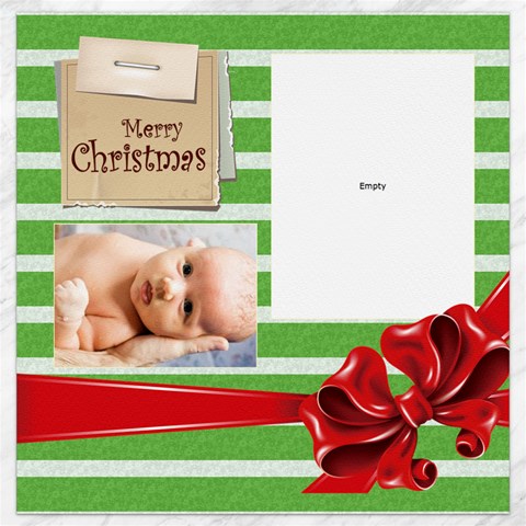 Merry Christmas, Xmas, Happy New Year  By Wood Johnson 15.2 x15.41  Canvas - 1