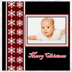 merry christmas, xmas, happy new year  - Canvas 12  x 12 