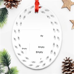 merry christmas, xmas, happy new year  - Oval Filigree Ornament (Two Sides)