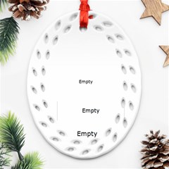 merry christmas, xmas, happy new year  - Ornament (Oval Filigree)