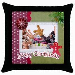 merry christmas (5 styles) - Throw Pillow Case (Black) merry christmas (5 styles) - Throw Pillow Case (Black)