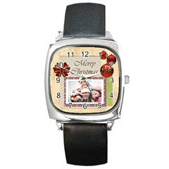 merry christmas - Square Metal Watch merry christmas - Square Metal Watch