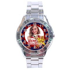 merry christmas - Stainless Steel Analogue Watch merry christmas - Stainless Steel Analogue Watch
