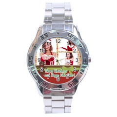 merry christmas - Stainless Steel Analogue Watch merry christmas - Stainless Steel Analogue Watch