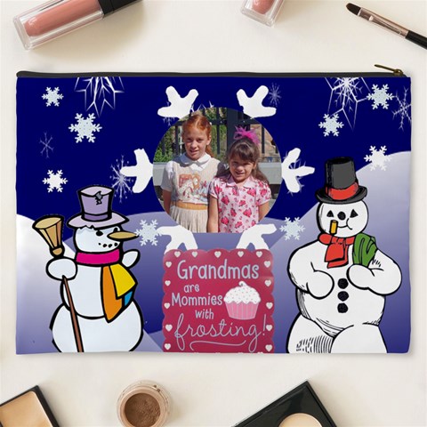 Snowmen Cosmetic Bag (xxxl) 2 Sides By Kim Blair Back