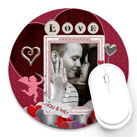 Love Round Mousepad By Lil Front