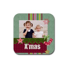 merry christmas - Rubber Coaster (Square) merry christmas - Rubber Coaster (Square)
