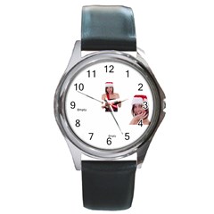 merry christmas - Round Metal Watch