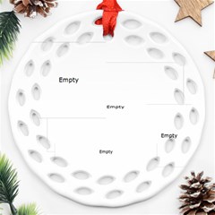 merry christmas - Round Filigree Ornament (Two Sides)