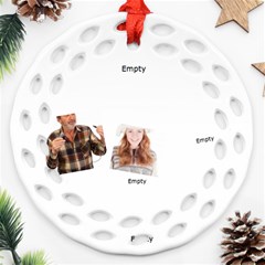merry christmas - Round Filigree Ornament (Two Sides) merry christmas - Round Filigree Ornament (Two Sides)
