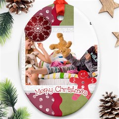 merry christmas - Ornament (Oval)