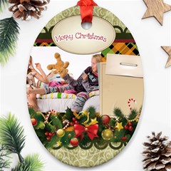 merry christmas - Ornament (Oval)