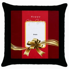 merry christmas - Throw Pillow Case (Black) merry christmas - Throw Pillow Case (Black)