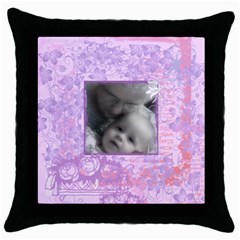 LaylaandMa - Throw Pillow Case (Black)