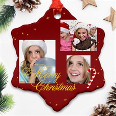 merry christmas - Ornament (Snowflake)