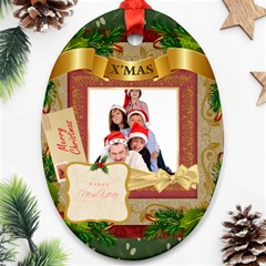 merry christmas - Ornament (Oval)