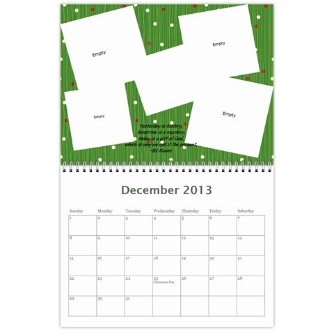 2013 Calender By Kellyjanine2 Yahoo Com Dec 2013