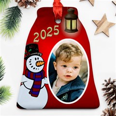 Snowman 2025 Bell Ornament (2 Sided) - Bell Ornament (Two Sides) Snowman 2025 Bell Ornament (2 Sided) - Bell Ornament (Two Sides)