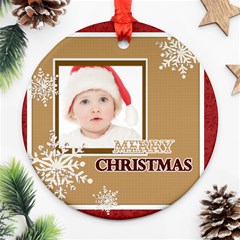 merry christmas - Ornament (Round)