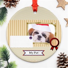 merry christmas - Round Ornament (Two Sides) merry christmas - Round Ornament (Two Sides)