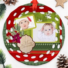 merry christmas - Ornament (Round Filigree) merry christmas - Ornament (Round Filigree)