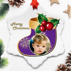 Stocking Christmas Snowflake Ornament (2 Sided) - Snowflake Ornament (Two Sides) Stocking Christmas Snowflake Ornament (2 Sided) - Snowflake Ornament (Two Sides)