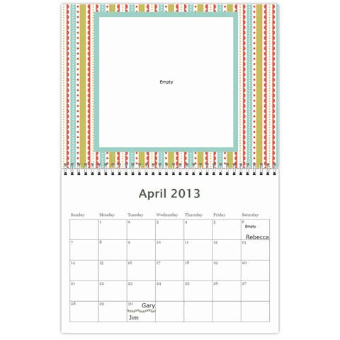 2013 Calendar By Joy Apr 2013