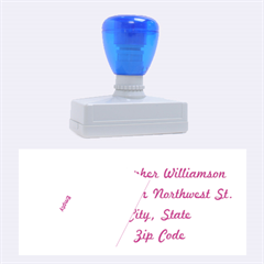 Rose Vines Pink Script Address Stamp