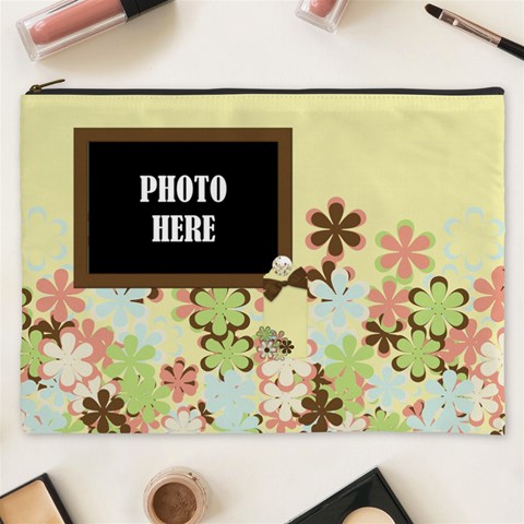 Spring Blossoms Xxxl Cosmetic Bag 1 By Lisa Minor Front