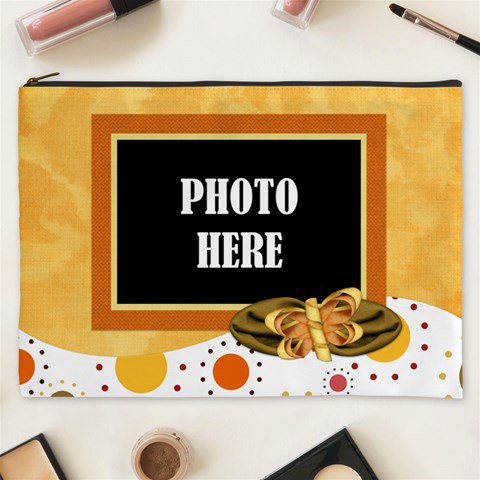 Tangerine Breeze Xxxl Cosmetic Bag 1 By Lisa Minor Front
