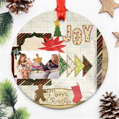 merry christmas - Round Ornament (Two Sides) merry christmas - Round Ornament (Two Sides)