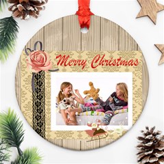 merry christmas - Round Ornament (Two Sides) merry christmas - Round Ornament (Two Sides)