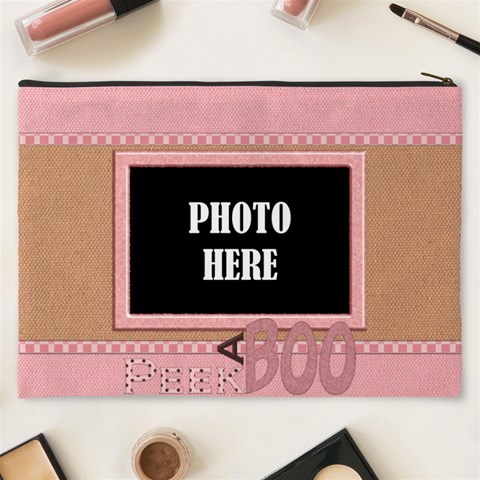 Watch Me Grow Girl Xxxl Cosmetic Bag 2 By Lisa Minor Back