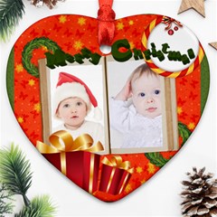 merry christmas - Heart Ornament (Two Sides) merry christmas - Heart Ornament (Two Sides)