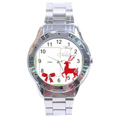 merry christmas - Stainless Steel Analogue Watch merry christmas - Stainless Steel Analogue Watch