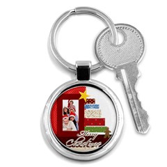 merry christmas - Key Chain (Round)