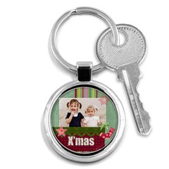 merry christmas - Key Chain (Round)