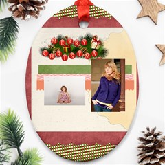 merry christmas - Oval Ornament (Two Sides)