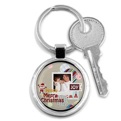 merry christmas - Key Chain (Round)