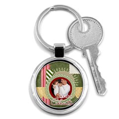 merry christmas - Key Chain (Round)