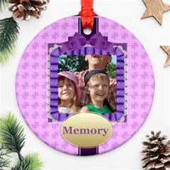 merry christmas - Round Ornament (Two Sides)