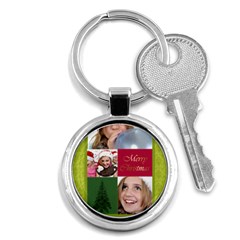 merry christmas - Key Chain (Round)