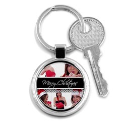 merry christmas - Key Chain (Round)