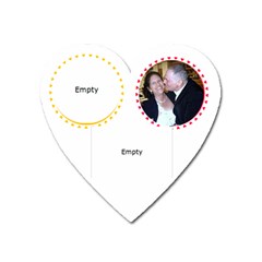 I Love My Family Red And Gold Heart Magnet