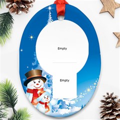 Blue  Mommy and Me ornament Oval - Ornament (Oval)