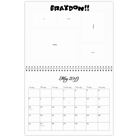 2013 Calendar Main By Odessa May 2013