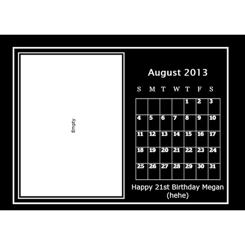 2013 Desktop Dalendar By Megan Elliott Aug 2013