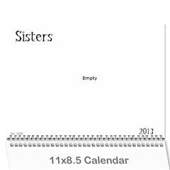 Sisters calendar for Darlene - Wall Calendar 11  x 8.5  (12-Months)
