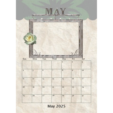 Lovely Desktop Calendar 6 x8 5  By Lil May 2025