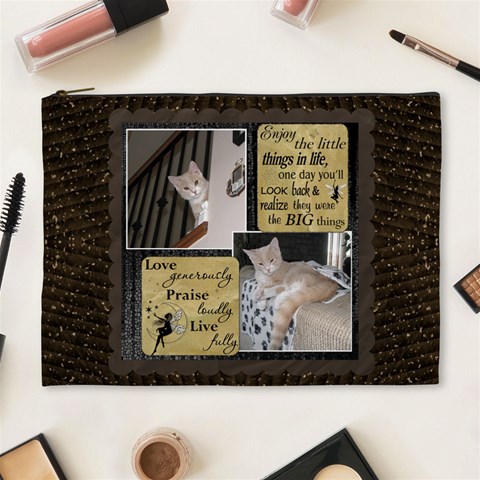 Inspiration Xl Cosmetic Bag By Lil Front